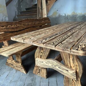 Komplet ogrodowy z drewna sosnowego